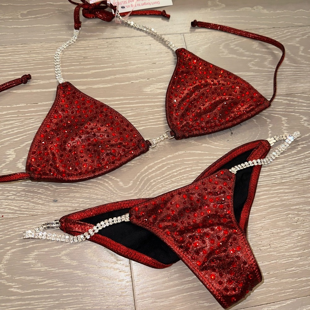Toxic Angelz Ruby Red competition bikini